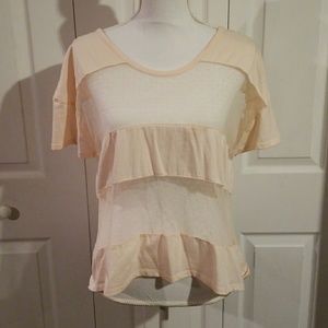 Oneill sheer ruffle top